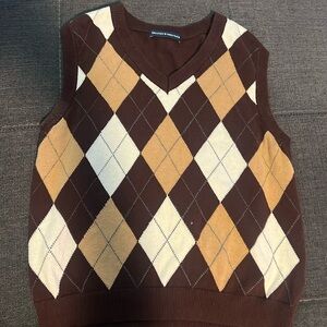 Brandy Melville Argyle Vest